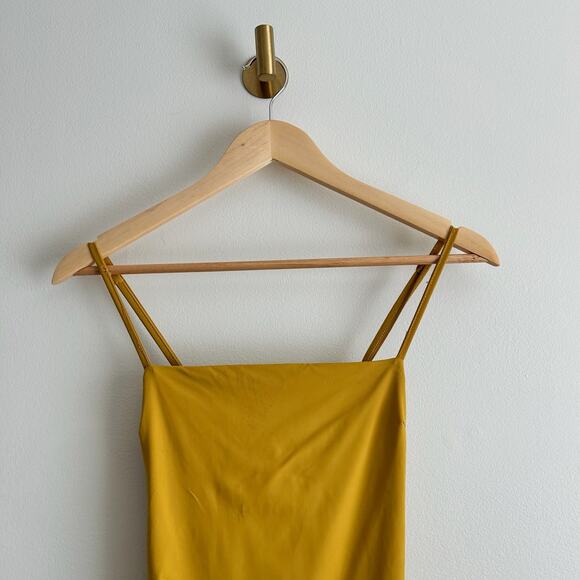 Tiger Mist. Sunrise Ruched Dress in Mustard M - Picture 4 of 8